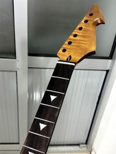Custom 24.75inch short roasted flame maple electric guitar neck 22fret rosewood picture