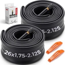 2 Pack 26x1.75/1.95/2.10/2.125 Heavy Duty Bike Inner Tube 35mm Schrader Valve picture