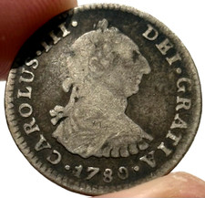 1780 Mo Mexico Silver 1 Real Charles III Mexico City Mint Coin picture