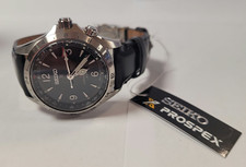 Seiko SPB379 Alpinist Prospex Men's Automatic 40mm Black Dial Leather Strap picture