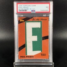 Paul Pierce 2005 Topps Big Game In The Name Nameplate Game Used Patch 1/1 PSA 7 picture