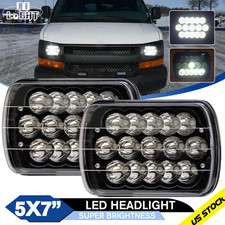 Pair For Chevy Express Cargo Van 1500 2500 3500 7x6 5x7 LED Headlights Hi/Lo DOT picture