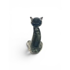 V. Nason and C. Murano Italy Fumato Smoky Gray Art Glass Cat Figurine Sculpture picture