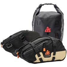 TUSK Traverse Pannier Bags Base System w/X-Small Dry Duffel Tail Bag Black/Tan picture