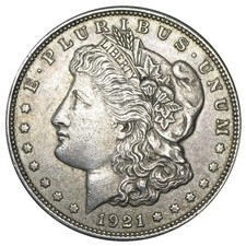 1921 P D or S $1 Morgan Silver Dollar Very Good - Extra Fine VG-XF picture
