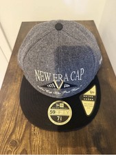New Era Heather Gray Retro Crown 59FIFTY Fitted Size 7 3/8 picture