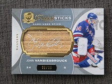 2014-15 Upper Deck The Cup Scripted Sticks - John Vanbiesbrouck Auto /35 NYR picture