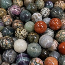 5 lb Mixed Crystal Spheres Polished Stone Assortment picture
