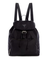 $108. Guess Jaxi Nylon Large Backpack Black Gold picture
