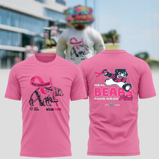 HOT Chi.ca.go Bears 2026 Real Bears Fans Wear Pink Football Fan T-Shirt V2 picture