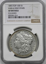 1893 Top-100 $1 NGC XF Details (Vam-4 DDO Stars) Morgan Silver Dollar picture