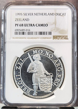 1995 NETHERLANDS SILVER DUCAT ZEELAND NGC PF 68 ULTRA CAMEO SCARCE BEAUTIFUL picture
