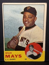 Topps 1963 Willie Mays #300 San Francisco Giants Baseball Card Base Set picture