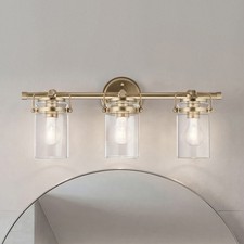 KICHLER 45689CPZ Brinley 24 in. 3-Light Champagne Bronze Vintage Vanity Light picture