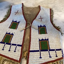 Native American Indian Sioux Beaded Vest late 19th century  picture