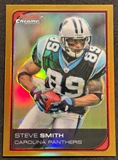 Topps 2006 Bowman Chrome Steve Smith #175 Panthers Gold Refractor /50 picture