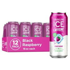 Sparkling Ice Caffeine Black Raspberry 16 Fl Oz (Pack of 12), picture
