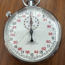 Vintage Dorset Stop Watch Men 50mm Stopwatch Swiss Made Manual Wind Chain picture