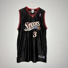 Vintage 2000s Y2K Authentic Reebok Allen Iverson #3 Philadelphia 76ers Size 52 picture