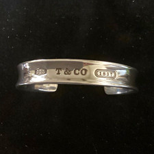 Tiffany & Co. 1837 Engraved Signed Sterling Silver 925 Cuff Bracelet picture