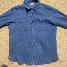 Iron Heart IHSH-96-IND Waffle Work Shirt Indigo Made in Japan picture