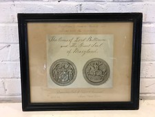 Antique 1876 Maryland Great Seal Drawing Mary Dorsey Davis Purnell Gallery Frame picture