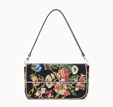 🧡*NWT*Staud Timmy Beaded Shoulder Bag Black Floral Hand-Beaded MSRP$350🧡 picture