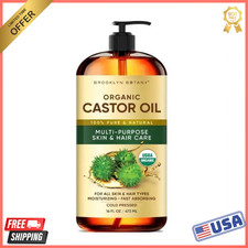 Premium Organic Castor Oil 100% Pure and Hexane-Free Cold-Pressed Beauty 16 fl. picture