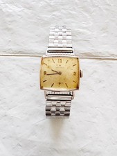 Vintage Hamilton Men's Mechanical Watch 10K RGP Bezel Square Case Working picture