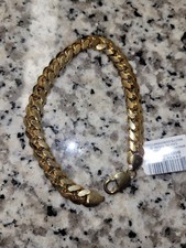 Macy's Men's Wide Cuban Link Bracelet in 18k Gold-Plated Sterling Silver  picture