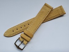 Beautiful Men's 16 18  22 mm Regular Length GENUINE Pigskin leather Strap Band picture