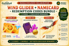 [Fast Delivery] Genshin×Vkusno Wind Glider + Namecard + Primogems picture