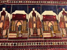COLLECTRS' ITEM Vintage Unique and Rare Bamiyan Historical Place Panoramas Rug picture