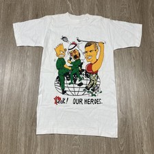 Bart Shirt S Vintage 00s Y2K Saddam Cartoon TV Series Bart Simpson's Parody Tee picture