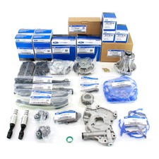 OEM Ford 5.4L Timing Chain Kit Water Oil Pump Cam Phaser Gaskets Solenoid 22PCS picture