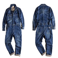 Classic Men's Denim Jumpsuit Casual Slim Fit Overalls Jeans Trousers Cowboy Pant picture