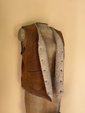 70’s Vtg Jo-O-Kay Men’s Suede Sherpa Western Vest picture