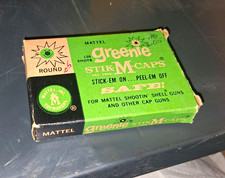 Mattel Greenie Stik-M-Caps 120 Shot Round Caps Box Vintage 1958 nos picture