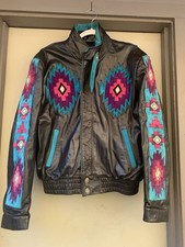 Arturo Burray Olson Leather Bomber Jacket Vintage Western picture