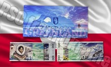 Greenland 2026 Souvenir Banknote 100 Kroner  UNC in the booklet picture