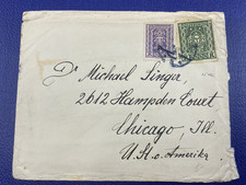 1922-24 AUSTRIA To Chicago.  SC#281 & 295, Special Seal for needy Viennese kids picture