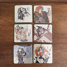 Kabuki Drama Coasters 6 Piece Fukui Asahido Co Kyoto Japan picture