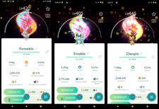 ✨ Shiny Froakie, Chespin, Fennekin | Mega Evolution Background | Tr—de 20K Dust picture
