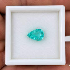 stunning pear cut paraiba tourmaline 3.02ct natural loose gemstones picture