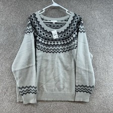 NWT Cato Established 1946 Gray Long Sleeve Pullover Knit Size 22/24W picture