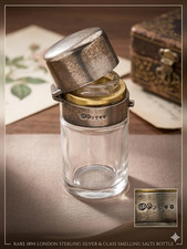 Antique 1894 Sterling Silver Smelling Salts Bottle London Hallmarked George Brac picture