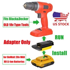 1x Adaptor fits DeWalt 20V XR Batteries To for Black & Decker 18v Old Style Tool picture