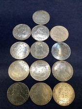Lot Of 13 Spanish Colonial 8 Reales 1793-1809 Silver Coins With Chop Marks picture