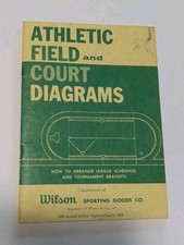 Vintage Wilson Sporting Goods Athletic Field and Court Diagrams Printed In 1967 picture