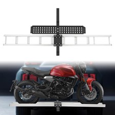 500LBS Hitch-mounted Carrier Motorcycle Bracket with Ramp For Dirt Bike Aluminum picture